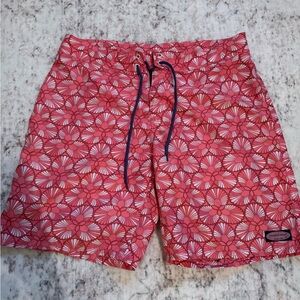 Vineyard Vines Pink Floral Swim Board Short Size 36